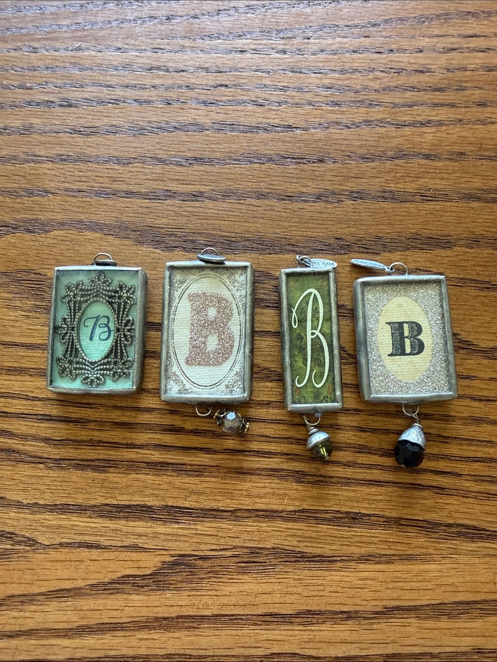 Jewel Kade Set of 4 B Monogram Charms